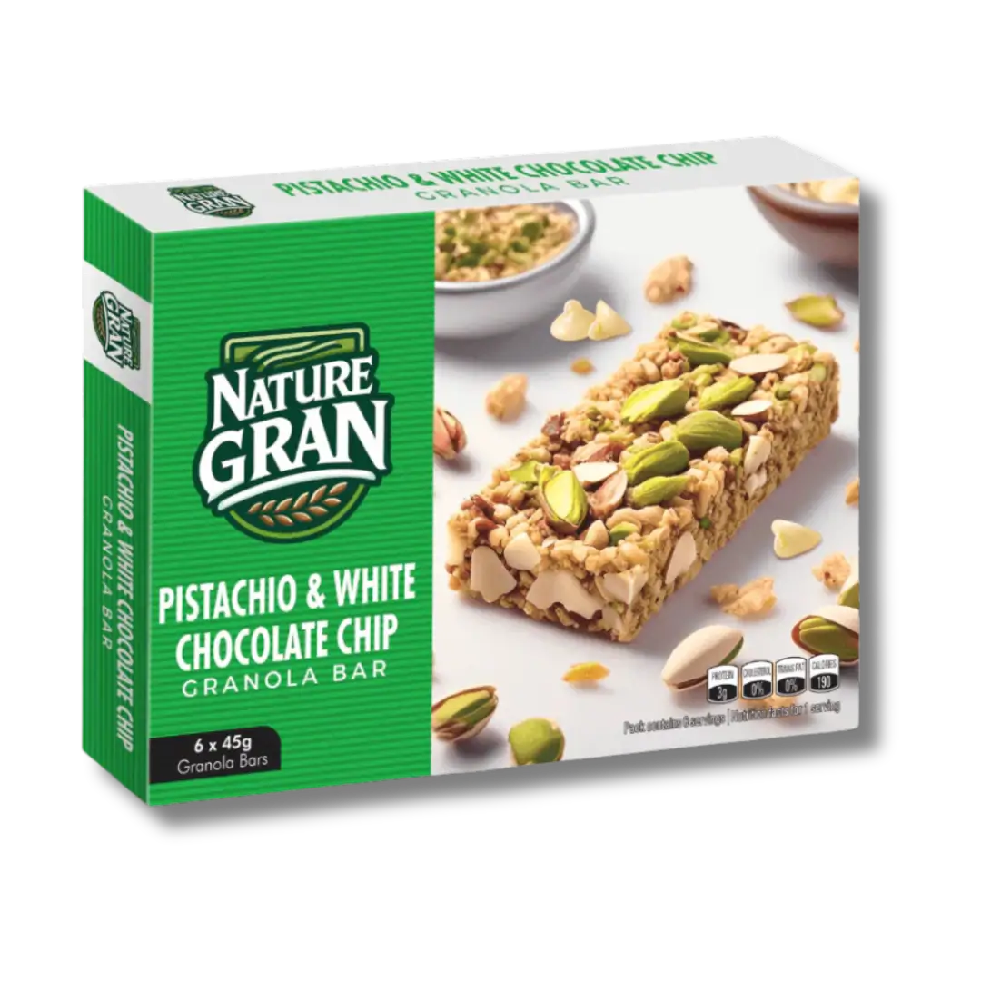 Pistachio & White Chocolate Chip 6 Bar Box
