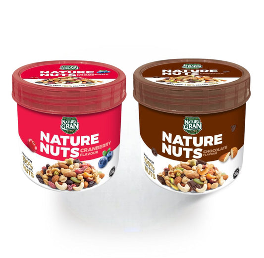 Nature Nuts – Twin Pack (Cranberry & Chocolate Flavours)